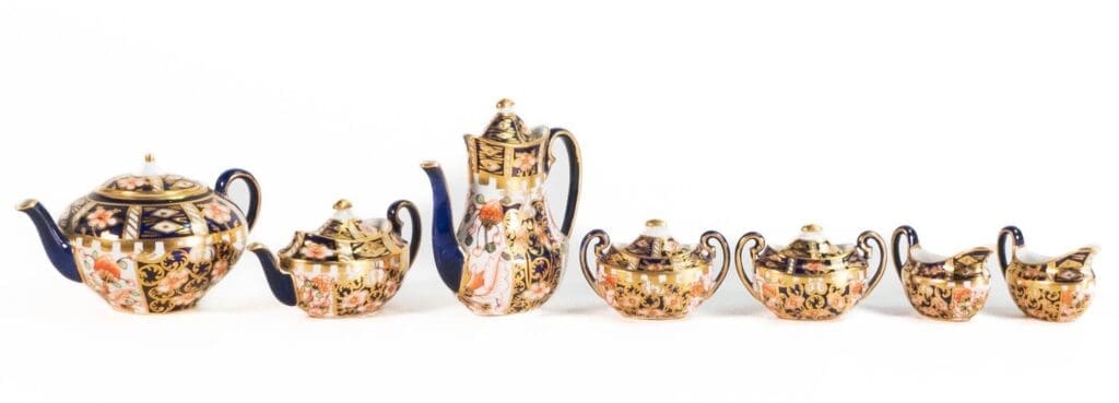 Royal Crown Derby Imari pattern 6299 Miniature Tea and Dinner ware